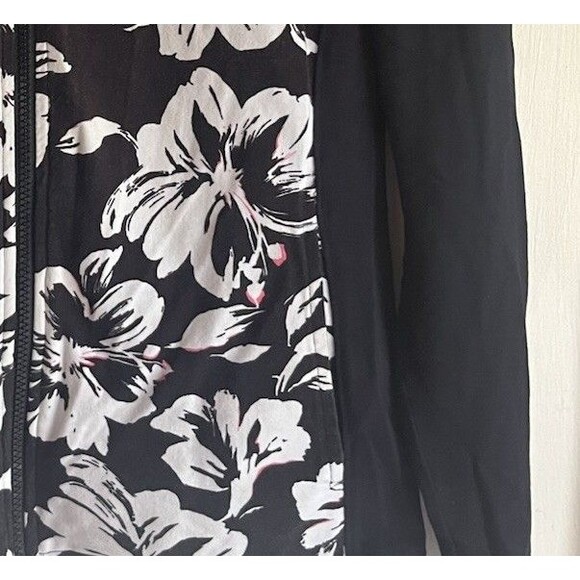 Lauren Ralph Lauren Active Womens Track Golf Running Jacket Black Floral Small - Picture 7 of 12
